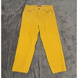 Vintage Empyre Relax Relax Baggy Corduroy Y2K Skate Pants Mustard Yellow 32x29